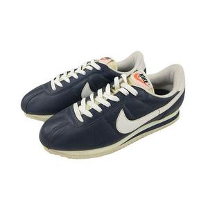 ナイキ NIKE 90s 96年製 レザー コルテッツ LEATHER CORTEZ スニーカー 27 紺 白 ヴィンテージ シューズ メンズ