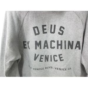 デウスエクスマキナ DEUS EX MACHINA パーカー XS カットソー 裏起毛 フーディ プリント グレー トップス メンズ