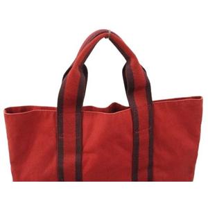 エルメス HERMES フールトゥ カバス トートバッグ レッド系 かばん 手持ち鞄 キャンバス メンズ レディース