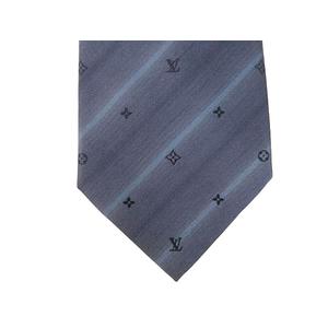 ルイヴィトン LOUIS VUITTON LV クラヴァット モノグラム ウィスパー シルク100% ネクタイ ネイビー M71686 ストライプ スーツ小物 ☆AA★ メンズ