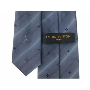 ルイヴィトン LOUIS VUITTON LV クラヴァット モノグラム ウィスパー シルク100% ネクタイ ネイビー M71686 ストライプ スーツ小物 ☆AA★ メンズ