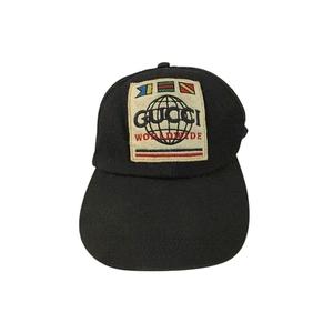 グッチ GUCCI WORLD WIDE CAP ワールドワイド キャップ 帽子 黒 ブラック ヘッドウェア ☆AA★ メンズ レディース