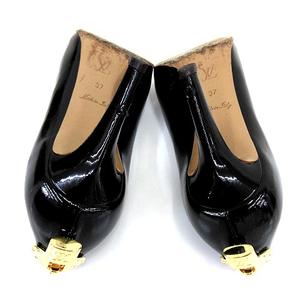 ルイ・ヴィトンエナメル ハイヒール ポインテッドトゥアマラント