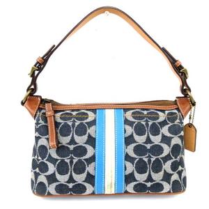 コーチ COACH ハンドバッグ デニム シグネチャー キャンバス