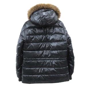 MONCLER RODブラックダウンジャケット ファー付き MONCLER モンクレール ロッド ROD ダウン ジャケット フードファー