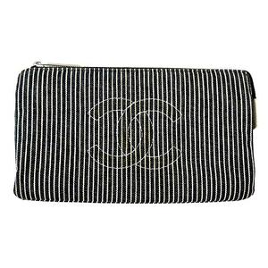 CHANEL デニム生地　ストライプ シャネル CHANEL 長財布 デニム ヒッコリー ストライプ ココマーク