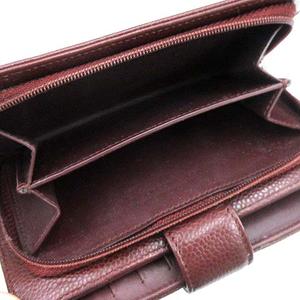 シャネル CHANEL キャビアスキン レザー 二つ折り財布 ココマーク