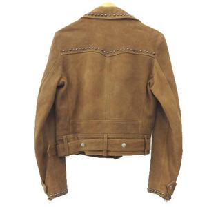 ディーゼル DIESEL 美品 ジャケット レザー スタッズ ダブル 