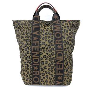 フェンディ FENDI 美品 ヴィンテージ トートバッグ レオパード柄 ロゴ 