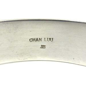 チャンルー CHAN LUU 美品 シルバー バングル レザーメッシュ 925 