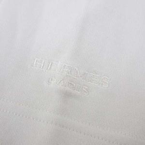 マルジェラ期◎HERMES エルメスロンT カットソーブランドロゴ刺繍白