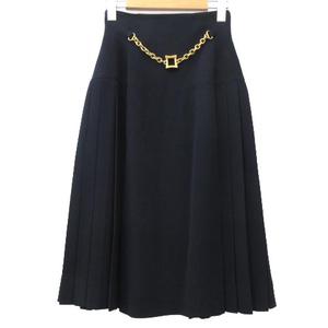 セリーヌ CELINE ヴィンテージ チェーン金具 スカート ロング