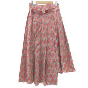 フェンディ FENDI 18SS ズッカ柄 ベルト スカート ロング 