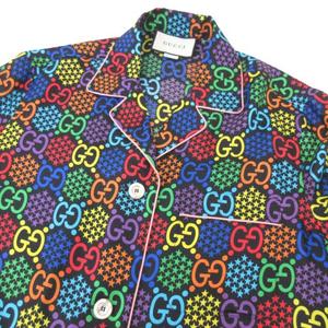 グッチ GUCCI 美品 20SS サイケデリック パジャマ セットアップ シャツ 