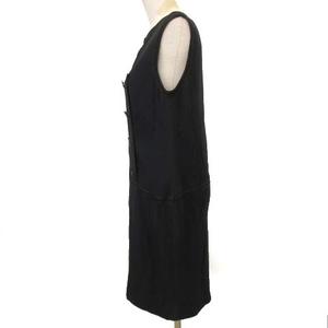 シャネル CHANEL ワンピース ひざ丈 レースパイピング カメリアボタン