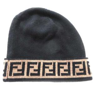 フェンディ FENDI ニットキャップ ニット帽 ズッカ柄 帽子 FF
