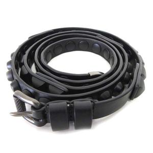 未使用品 プラダ PRADA 美品 レザー 本革 スタッズ ベルト 細ベルト