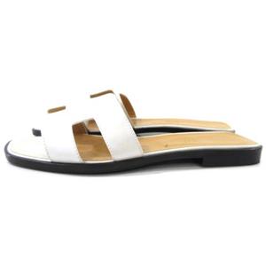 エルメス HERMES サンダル オラン Oran レザー ボックスカーフ H  