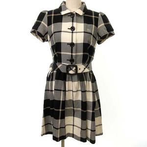 バーバリーブルーレーベル BURBERRY BLUE LABEL ベルト付き 半袖 襟  