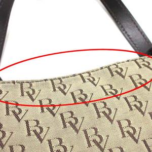 ボッテガヴェネタ BOTTEGA VENETA ハンドバッグ キャンバス マチ付き 