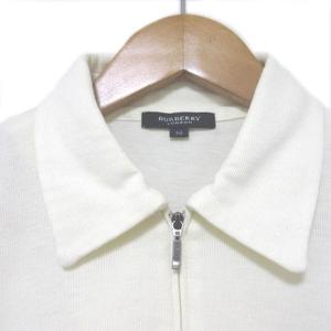 バーバリー ロンドン BURBERRY LONDON ハーフジップ シャツ 半袖 白 
