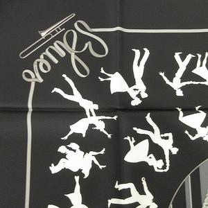 ❤お得なお品❤クリーニング済 エルメス カレ90 ブラック スカーフ 箱付き HERMES エルメス カレ90 KOSMIMA 宇宙 スカーフ シルク 箱付