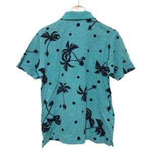 マンシングウェア MUNSINGWEAR 緑ポロシャツ ヤシの木柄 ゴルフ