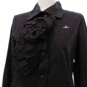 フリル付き黒長袖シャツ Vivienne Westwood ヴィヴィアン フリル付き黒長袖シャツ Vivienne Westwood ヴィヴィアン