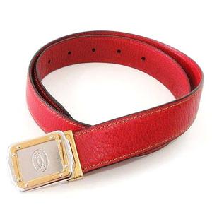 カルティエCartier 赤 レディースレザー ベルト