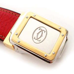 カルティエCartier 赤 レディースレザー ベルト