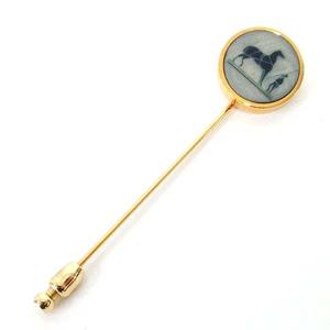 エルメス HERMES コロゾ ピンブローチ 馬 ホース アクセサリー