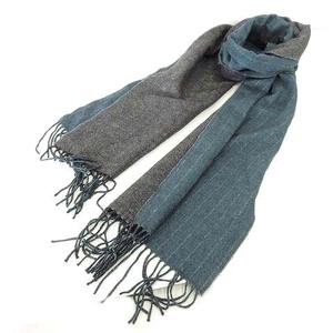 Dunhill ダンヒル カシミヤヘリンボーン ストール フリンジマフラー