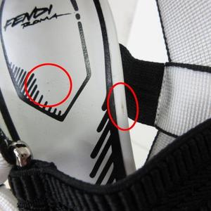 美品】FENDI コリブリシューズ バックバンド ブラック/グレー