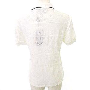 未使用品 フェンディ FENDI タグ付 ポロシャツ 半袖 ロゴ レース