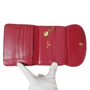 ユキトリイ YUKI TORII 二つ折り財布 皮革 小銭入れあり ロゴ 赤