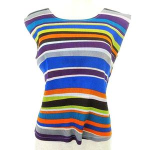 プリーツプリーズ PLEATS PLEASE イッセイミヤケ 美品 マルチボーダー 