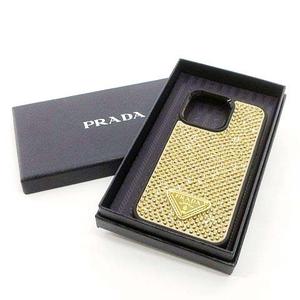 iPhone13 pro max PRADA ケース ライトストーン ゴールドPRADA プラダ