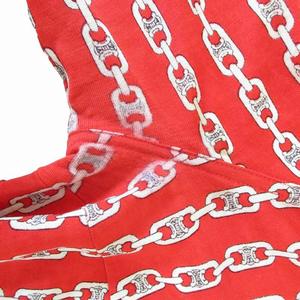 セリーヌ CELINE ヴィンテージ シャツ ブラウス 総柄 長袖 赤 レッド