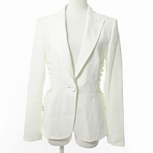 エスカーダ ESCADA テーラードジャケット ブレザー 編み上げ レース 