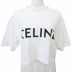 未使用品 セリーヌ CELINE タグ付き クロップド Tシャツ トップス 半袖 