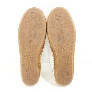 Dolce&Gabbana☆関税込☆メタリックロゴ レザーエスパドリーユ ドルチェ&ガッバーナ ドルガバ DOLCE&GABBANA 美品 箱付き
