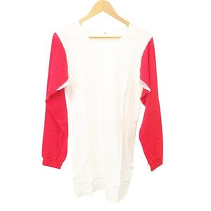 デサント DESCENTE 90s ヴィンテージ VINTAGE ゲームシャツ Tシャツ 長袖 メッシュワンポイント O 約XLサイズ 赤 レッド メンズ