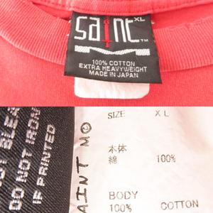 SAINT! プリント 赤 Tシャツ　ヴィンテージ加工 中古・古着通販】SAINT MICHAEL (セントマイケル) ヴィンテージ