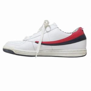 フィラ FILA スニーカー テニス88 ローカット 1VT13057-150 シューズ 靴 ロゴ 皮革 US10 約28cm 白 赤 紺 ■MET1 X メンズ