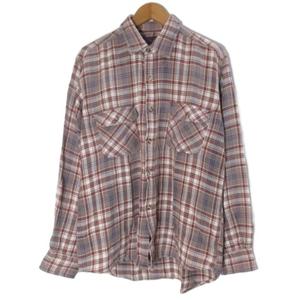 エドウィン EDWIN チェックシャツ 長袖 フラップポケット M 茶系 X メンズ