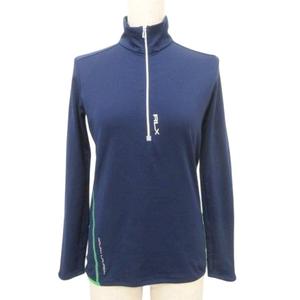 ラルフローレン RALPH LAUREN 長袖 ハーフジップ カットソー スリム XSサイズ 紺 ネイビー ■YHS3 レディース