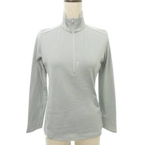 ラルフローレン RALPH LAUREN 長袖 カットソー ハーフジップ 無地 薄手 XSサイズ グレー ■YHS3 レディース