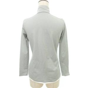 ラルフローレン RALPH LAUREN 長袖 カットソー ハーフジップ 無地 薄手 XSサイズ グレー ■YHS3 レディース