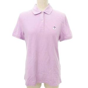 ブルックスブラザーズ BROOKS BROTHERS ポロシャツ 半袖 ワンポイント ロゴ 薄手 Sサイズ 紫 パープル ■YHS3 レディース