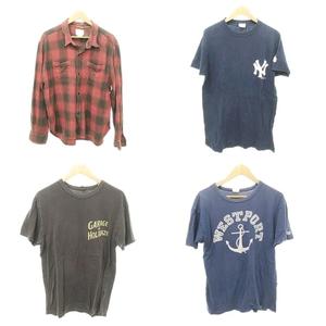 チャンピオン CHAMPION 他 US古着系 トップス 4点セット おまとめ Tシャツ フェード ロゴ M～XLサイズ  マルチカラー メンズ
